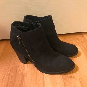 Rampage Black Faux Suede Ankle Booties